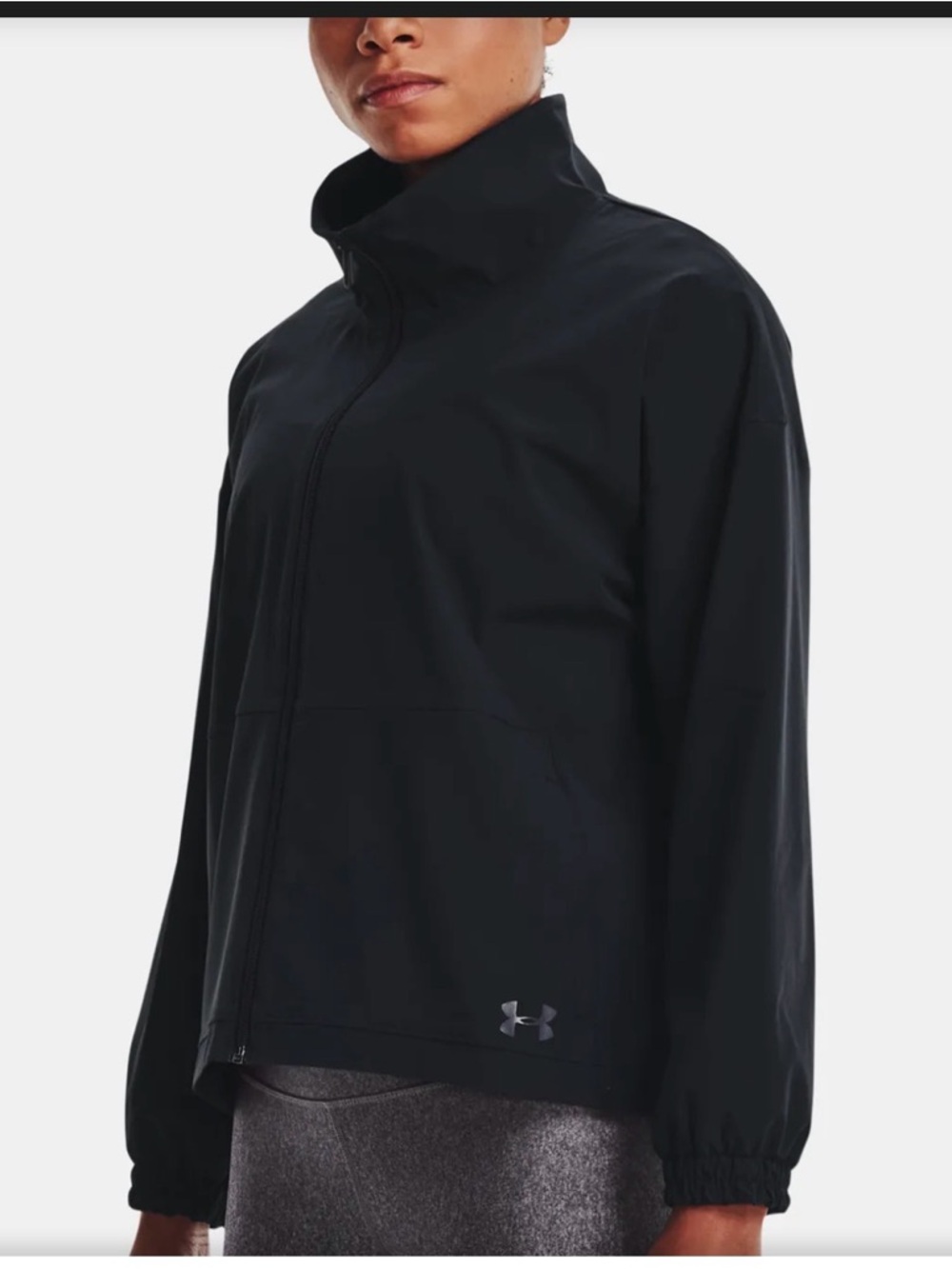 Under Armour Women's Black Full-Zip Athletic Jacket